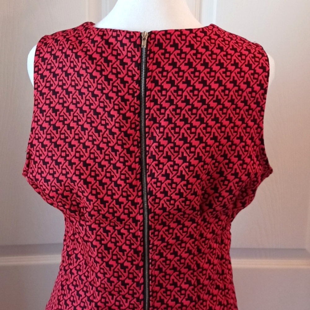San Souci juniors red & black pattern mini-dress size L - Picture 7 of 9
